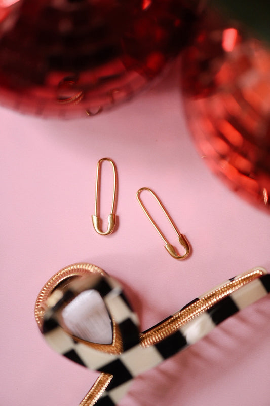 Safety Pin Earrings (Gold + Silver)