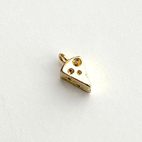 Cheese Wedge Charm (Gold + Silver)