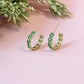 Golden Hour Designs Jade Green Hoops Earrings