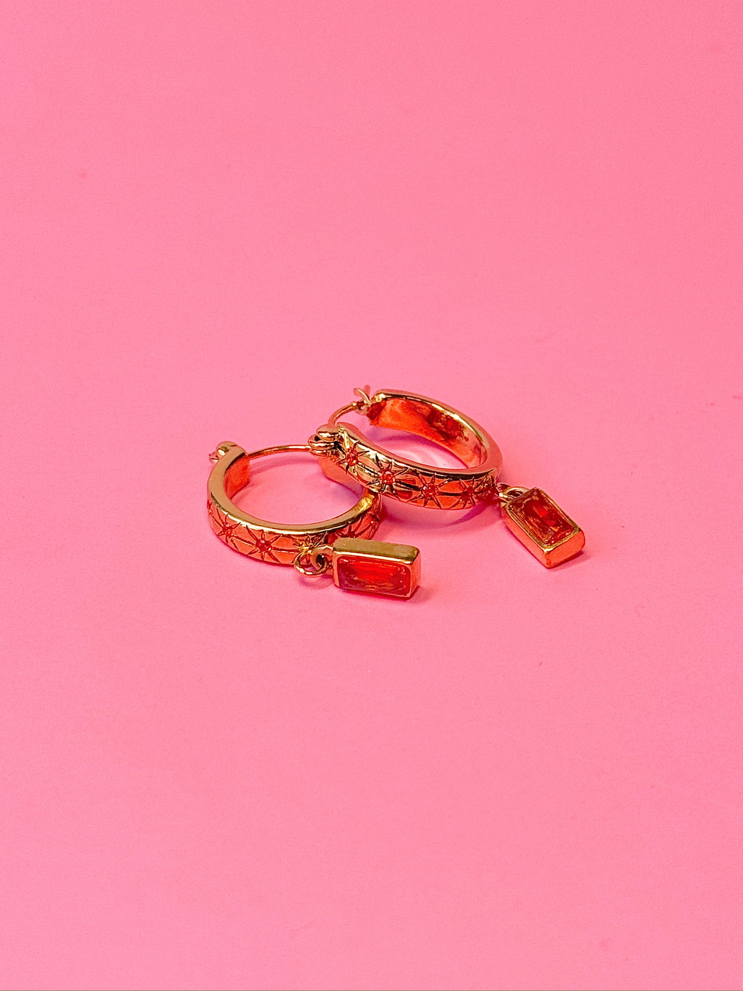 Amber Jewel Hoops