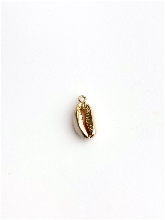 Gold Puka Shell Charm