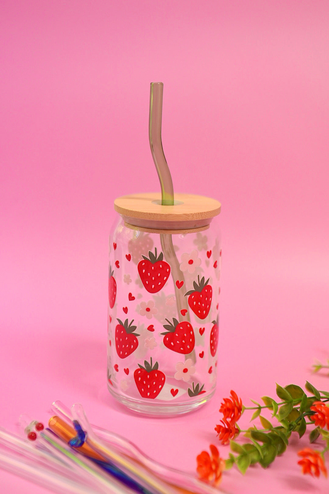 Strawberry Dreams Glass Cup