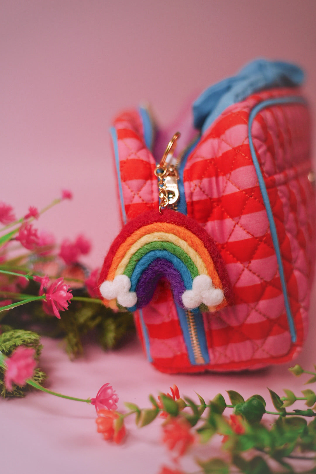 Rainbow Felt Keychain