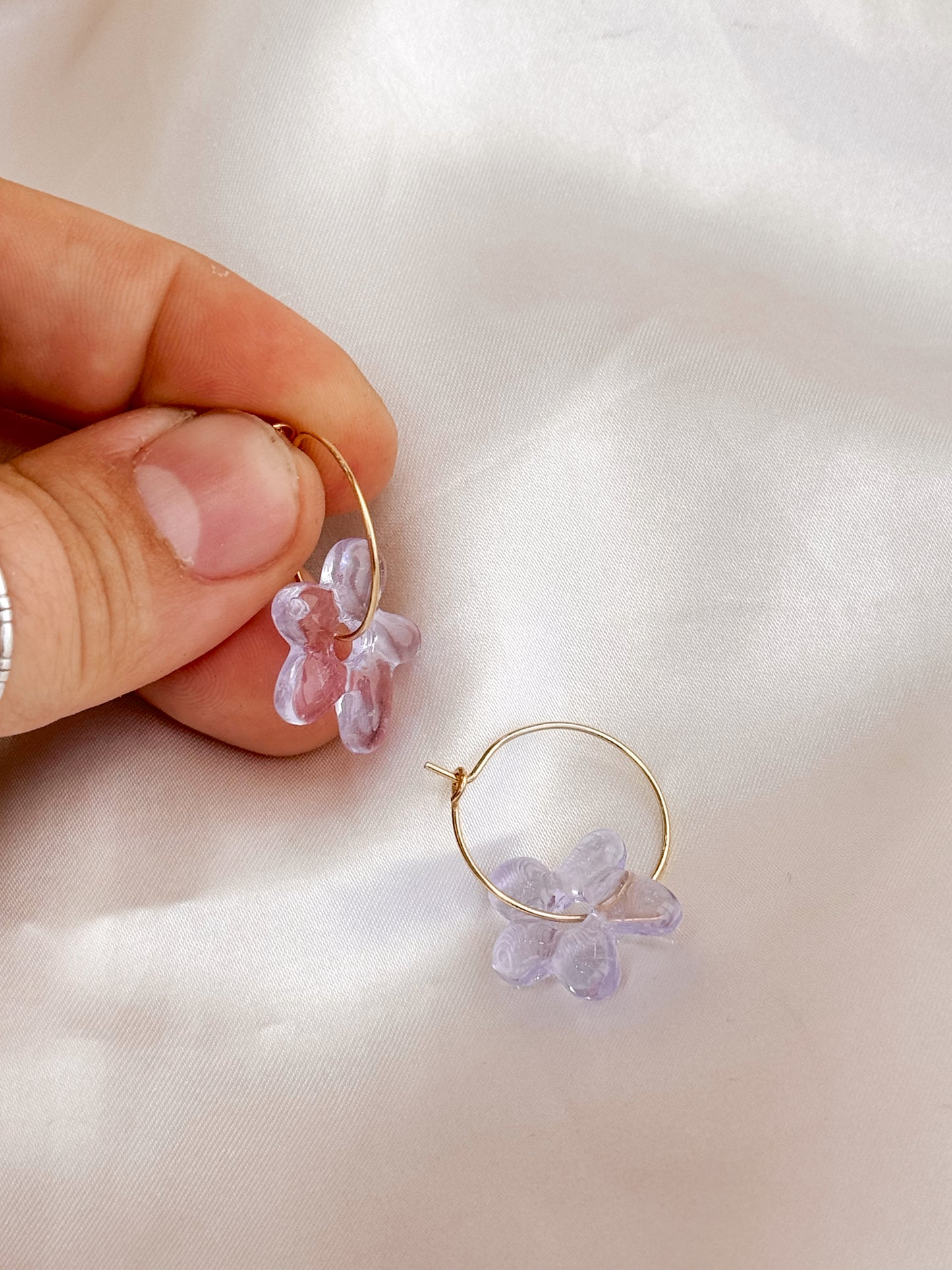 Jelly Flower Hoops (4 colors)