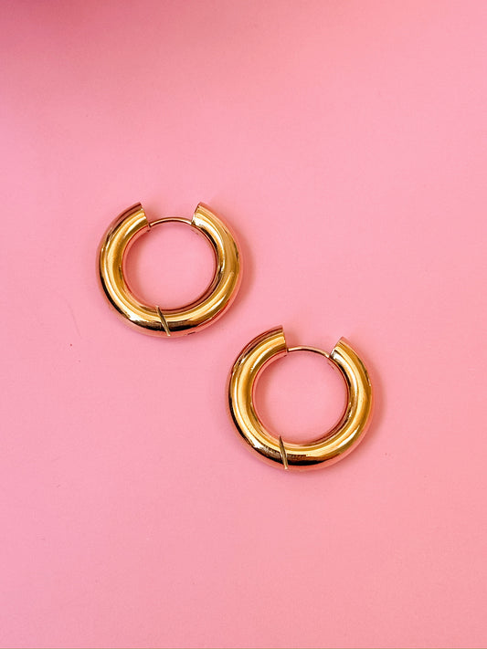 Gold Glitz Hoops