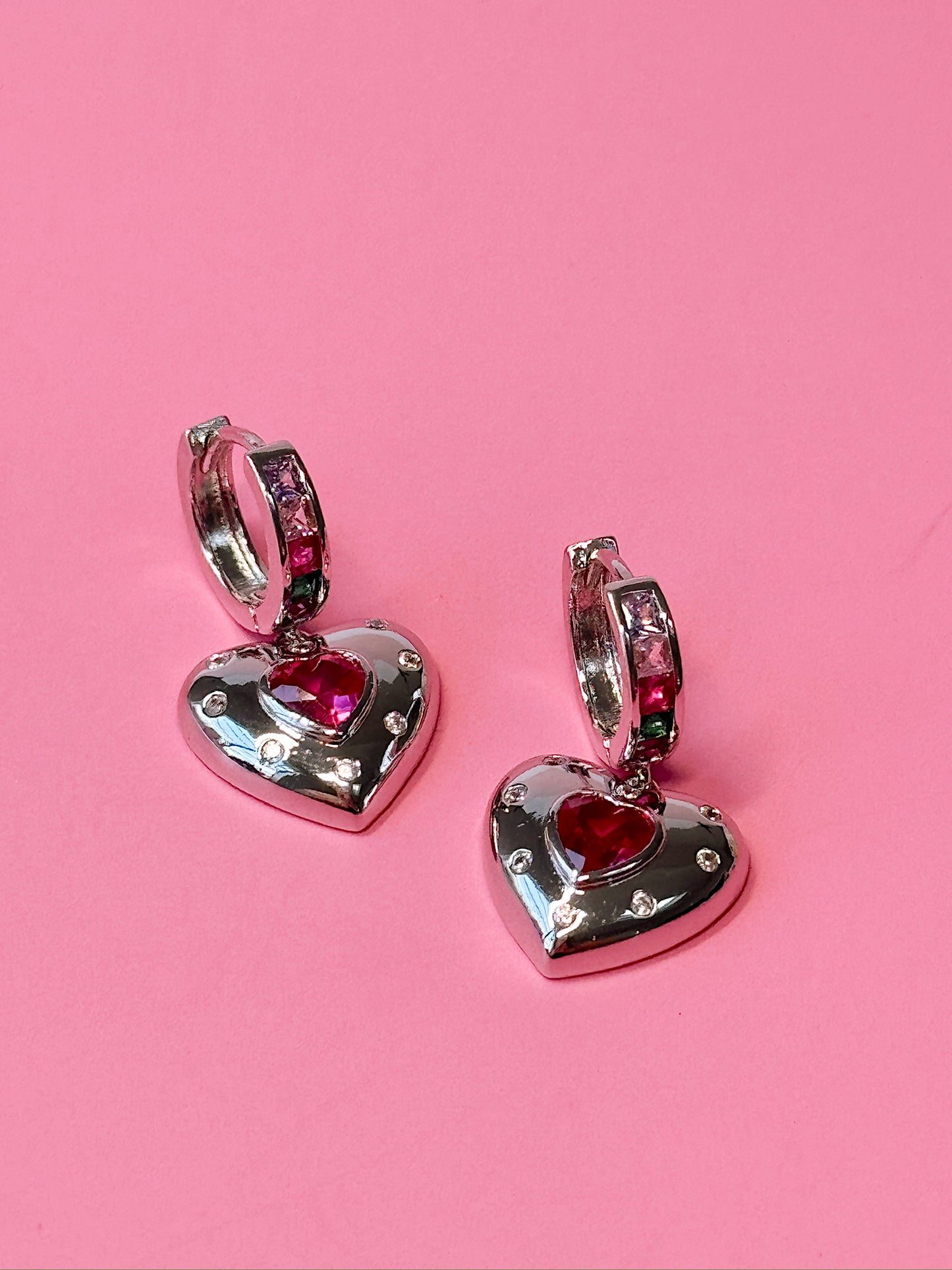 Club Serotonin Heart Huggies (Gold + Silver)