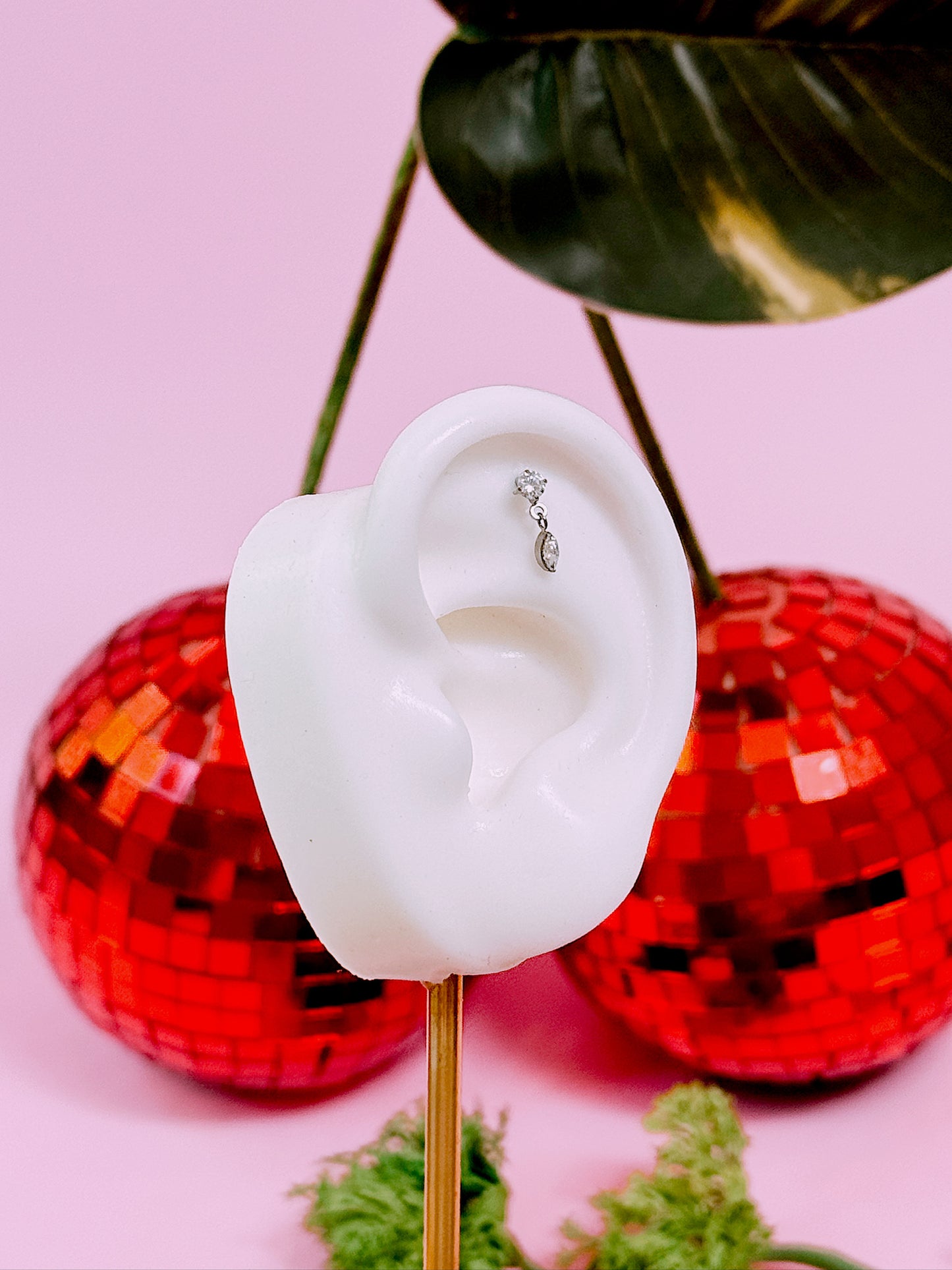 Dew Drop Flat-Back Stud (Single or Pair!)