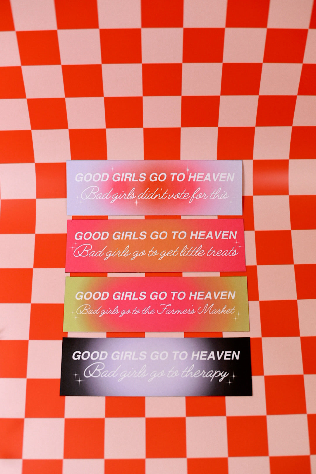 Good Girls/Bad Girls Get Little Treats Version Car Bumper Magnet