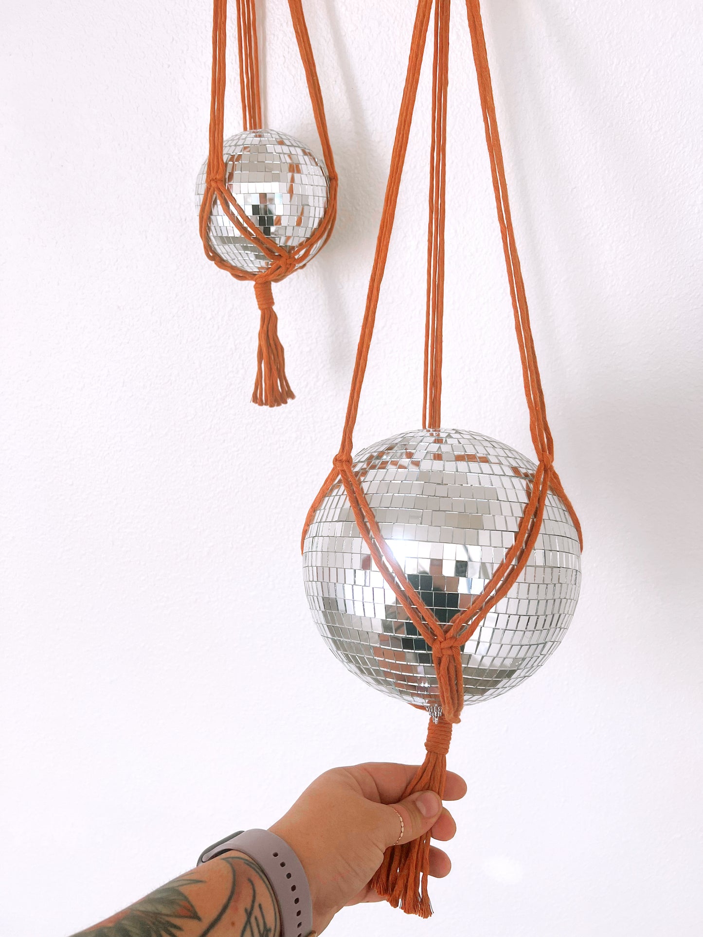 Disco Ball Hangers - Burnt Orange