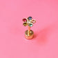 Prismatic Flower Flatback Screwback Stud (Single)