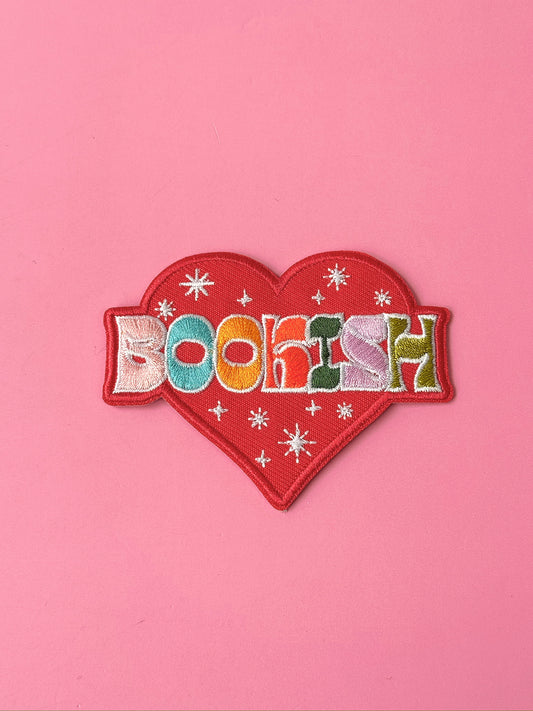 Bookish Heart Iron-On Embroidered Patch