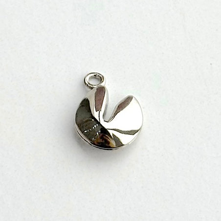 Fortune Cookie Charm (Gold + Silver)