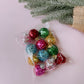 Multicolored Disco Ball Ornaments 12-pack