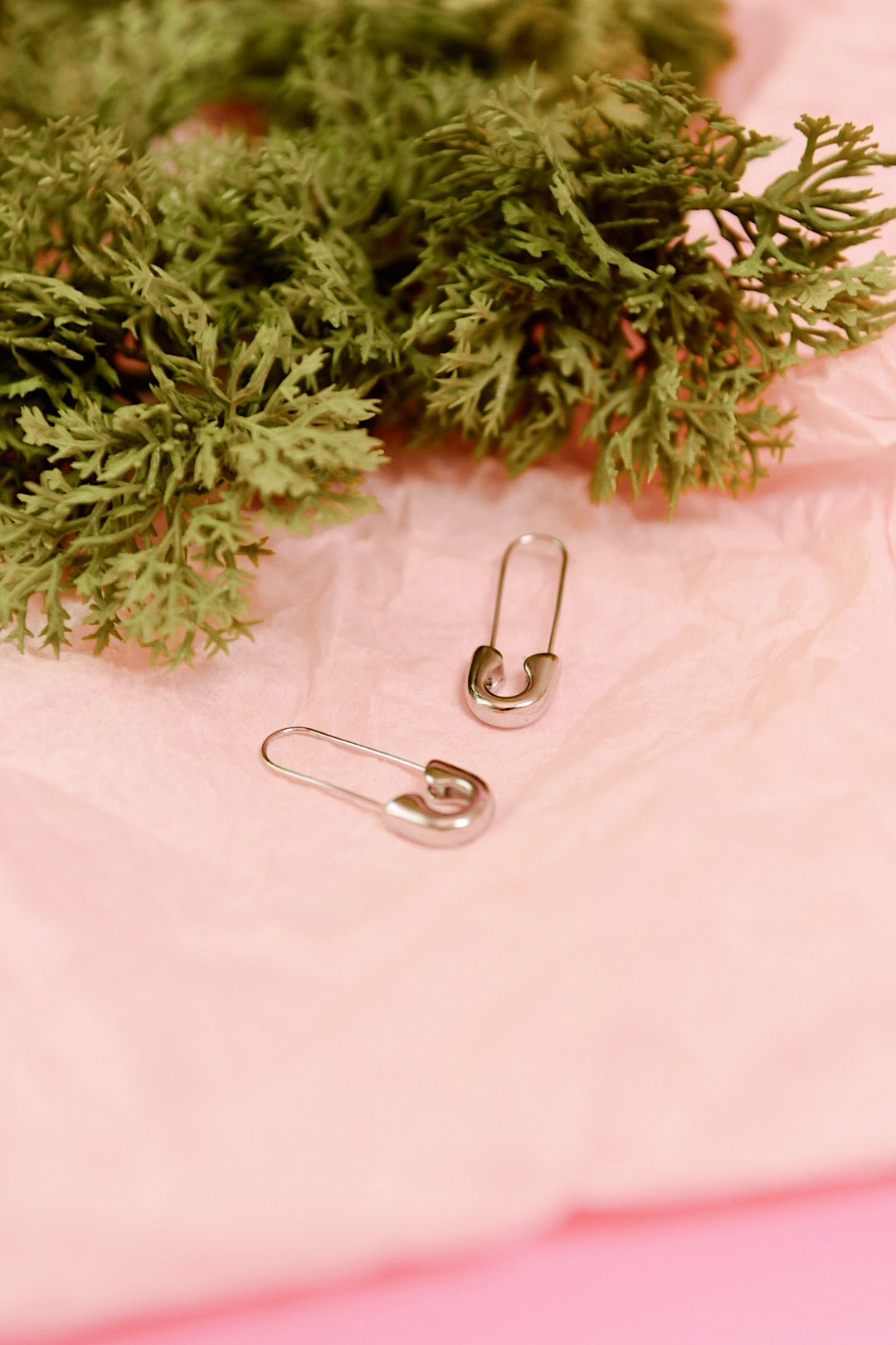 Sterling Silver Safety Pin Earrings (Gold + Silver)