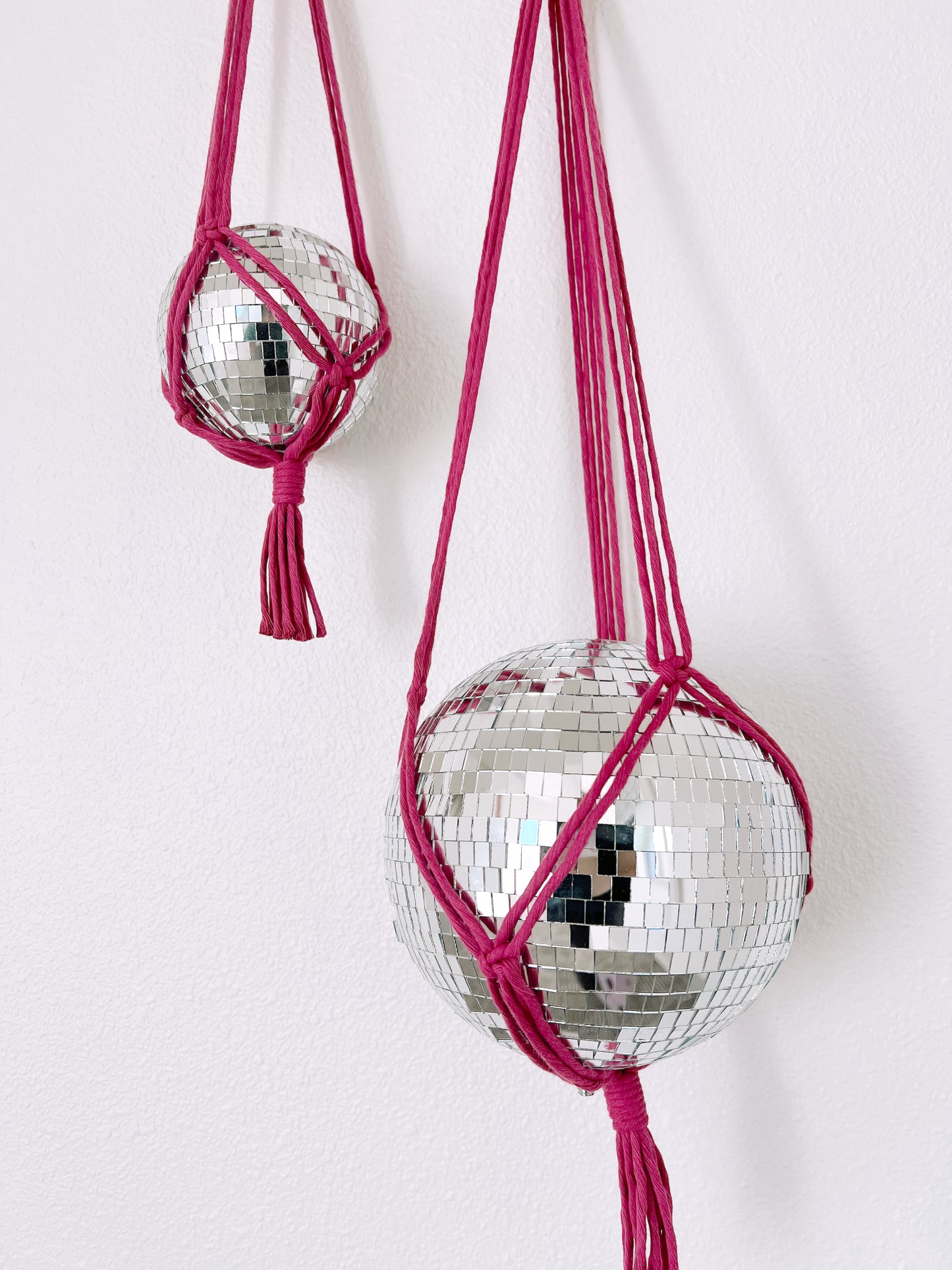 Disco Ball Hangers - Fuschia
