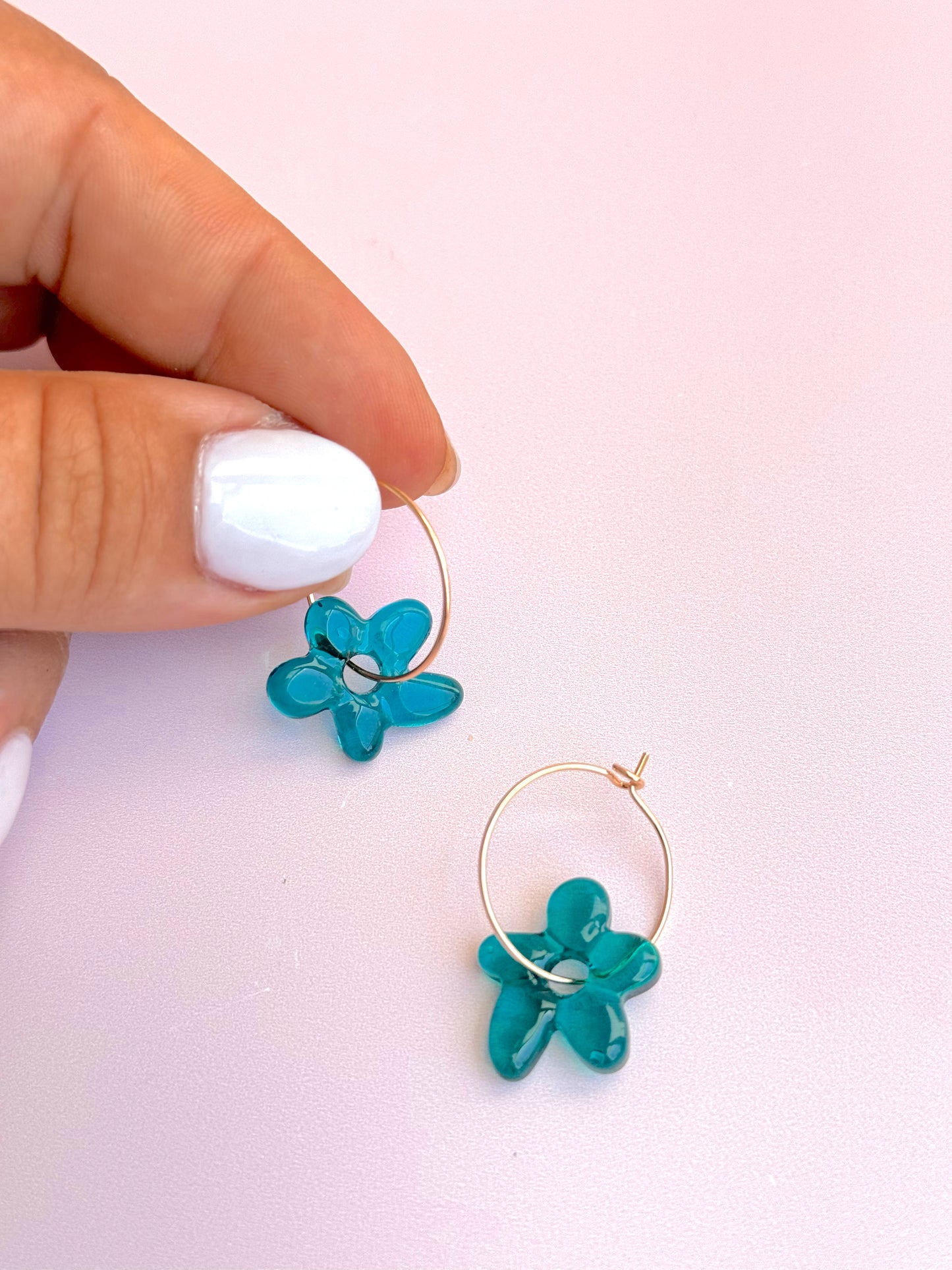 Jelly Flower Hoops