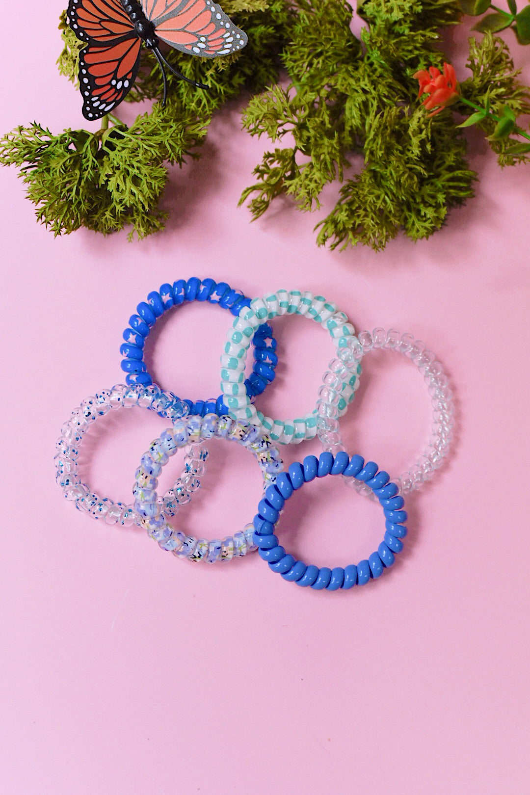 Spiral Hair Ties - 6 Pack (3 Color Ways)
