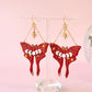 Burgundy Moth Dangles