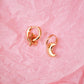 Lunar Charm Huggie Hoops