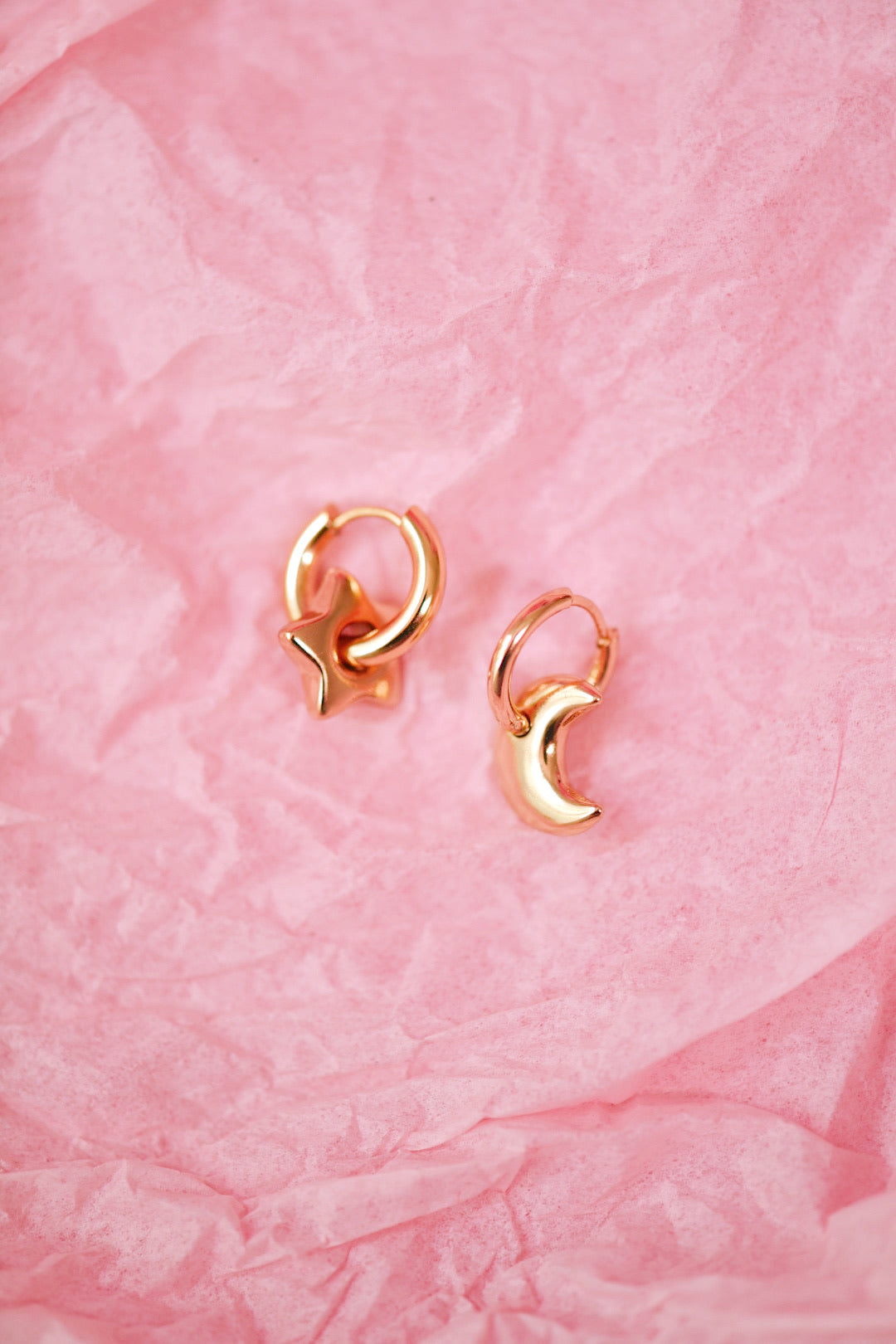 Lunar Charm Huggie Hoops