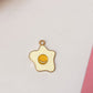 Large Fried Egg Gold Charm