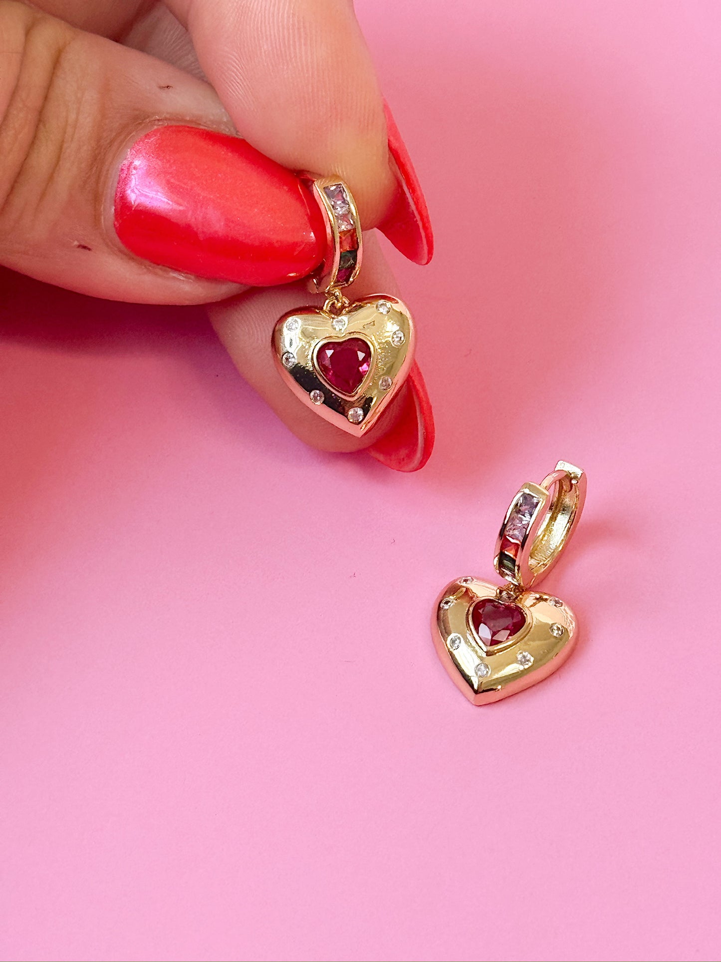 Club Serotonin Heart Huggies (Gold + Silver)