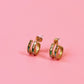 Nebula Double Hoop Studs