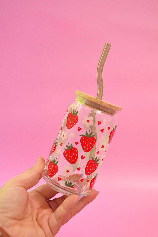 Strawberry Dreams Glass Cup