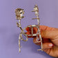 Silver Rose Metal Hair Claw Clip