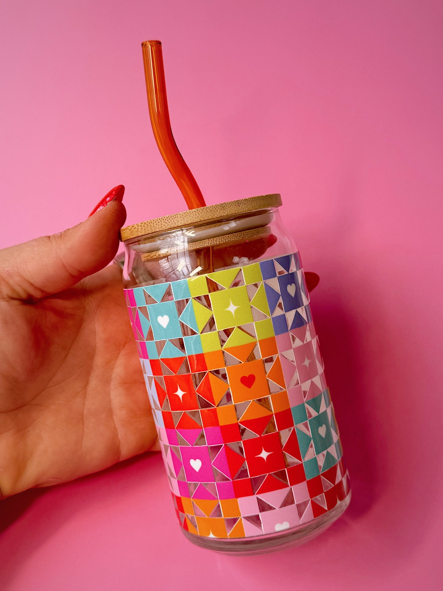 Quilted Glass Cup