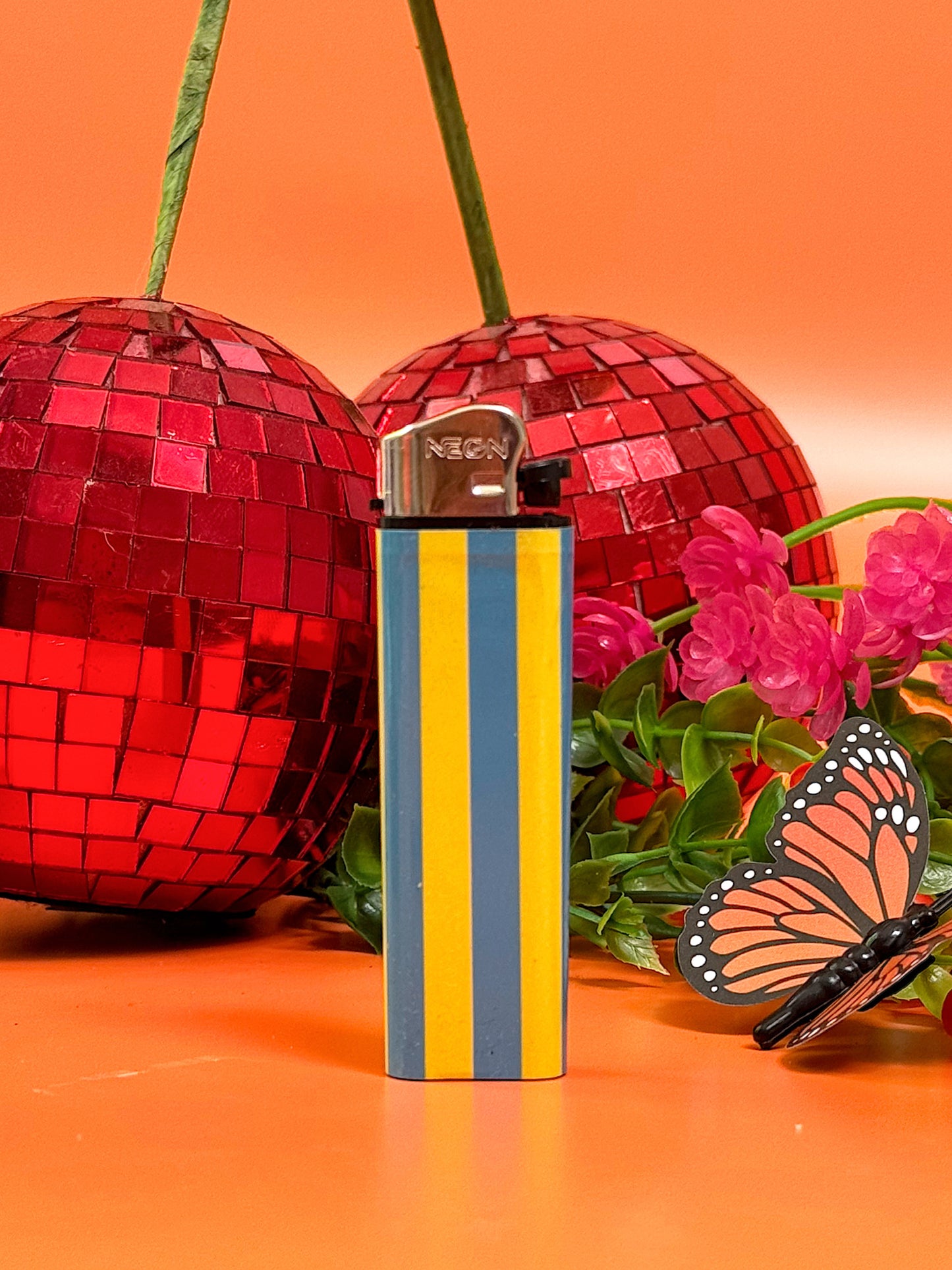 Teal Stripes Lighter