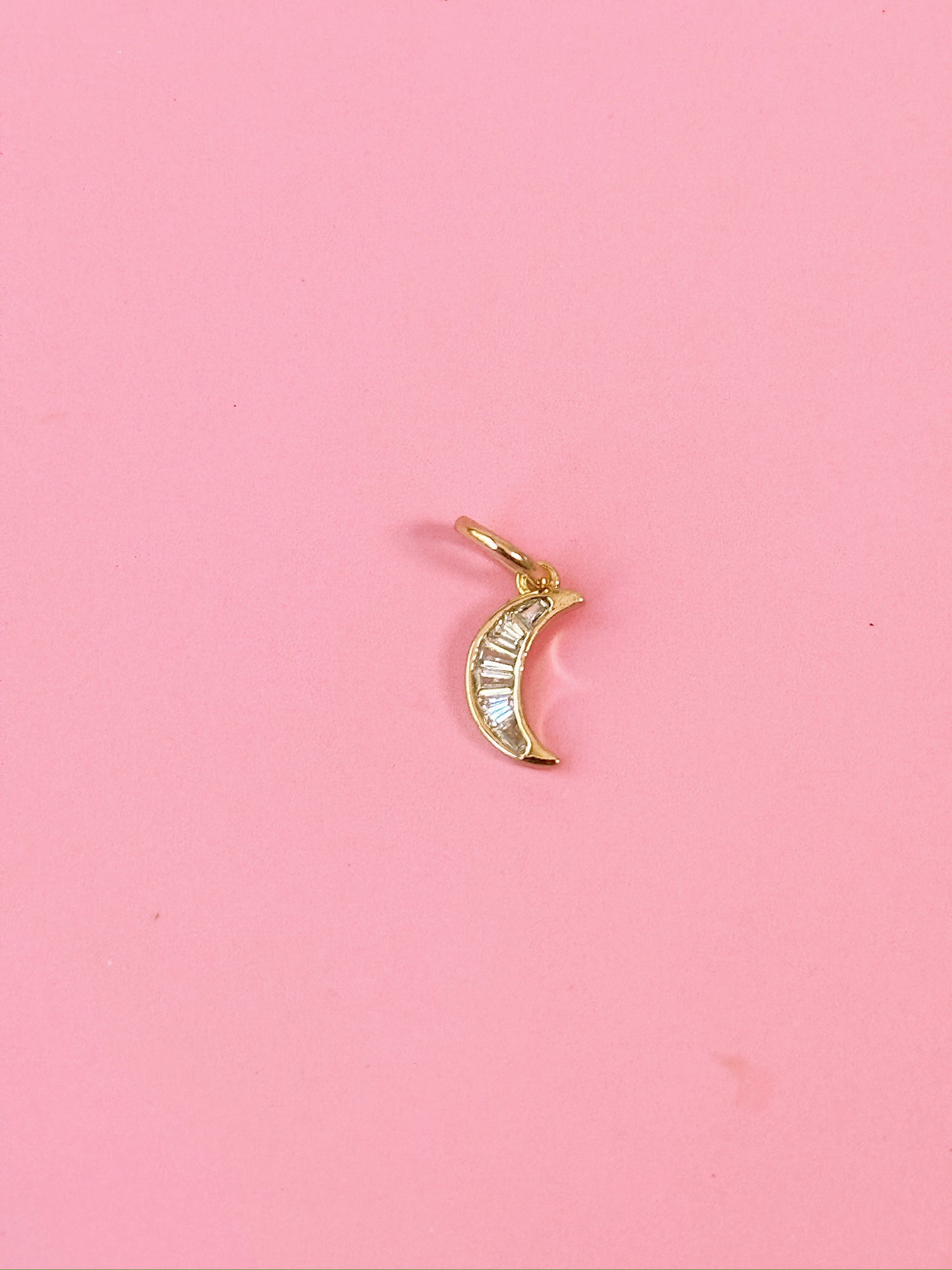 Crystal Moon Charm (Gold + Silver)