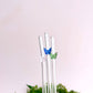 Butterfly Charm Glass Straws