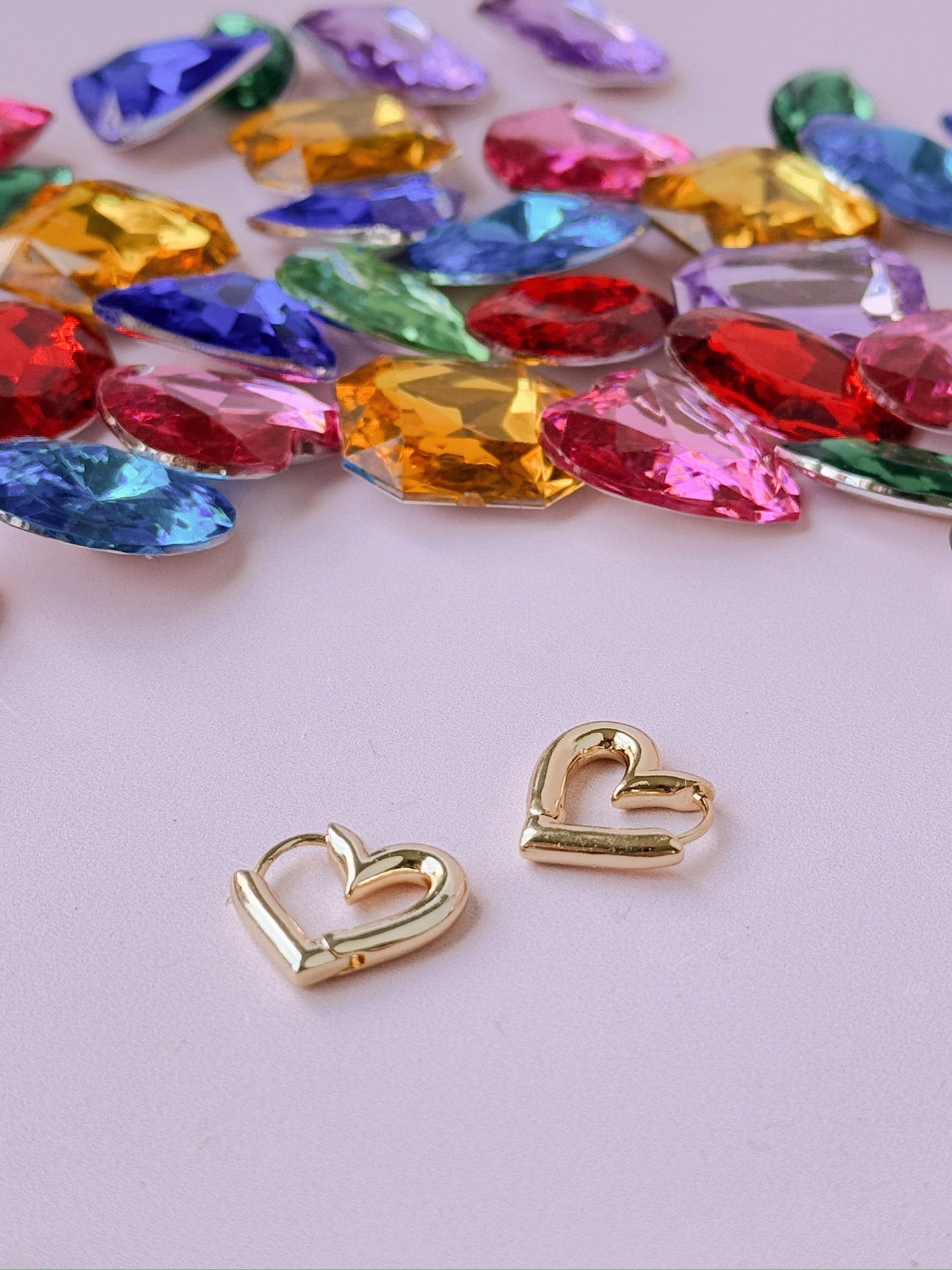 Golden Hour Designs Chunky Heart Hoops