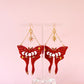 Burgundy Moth Dangles