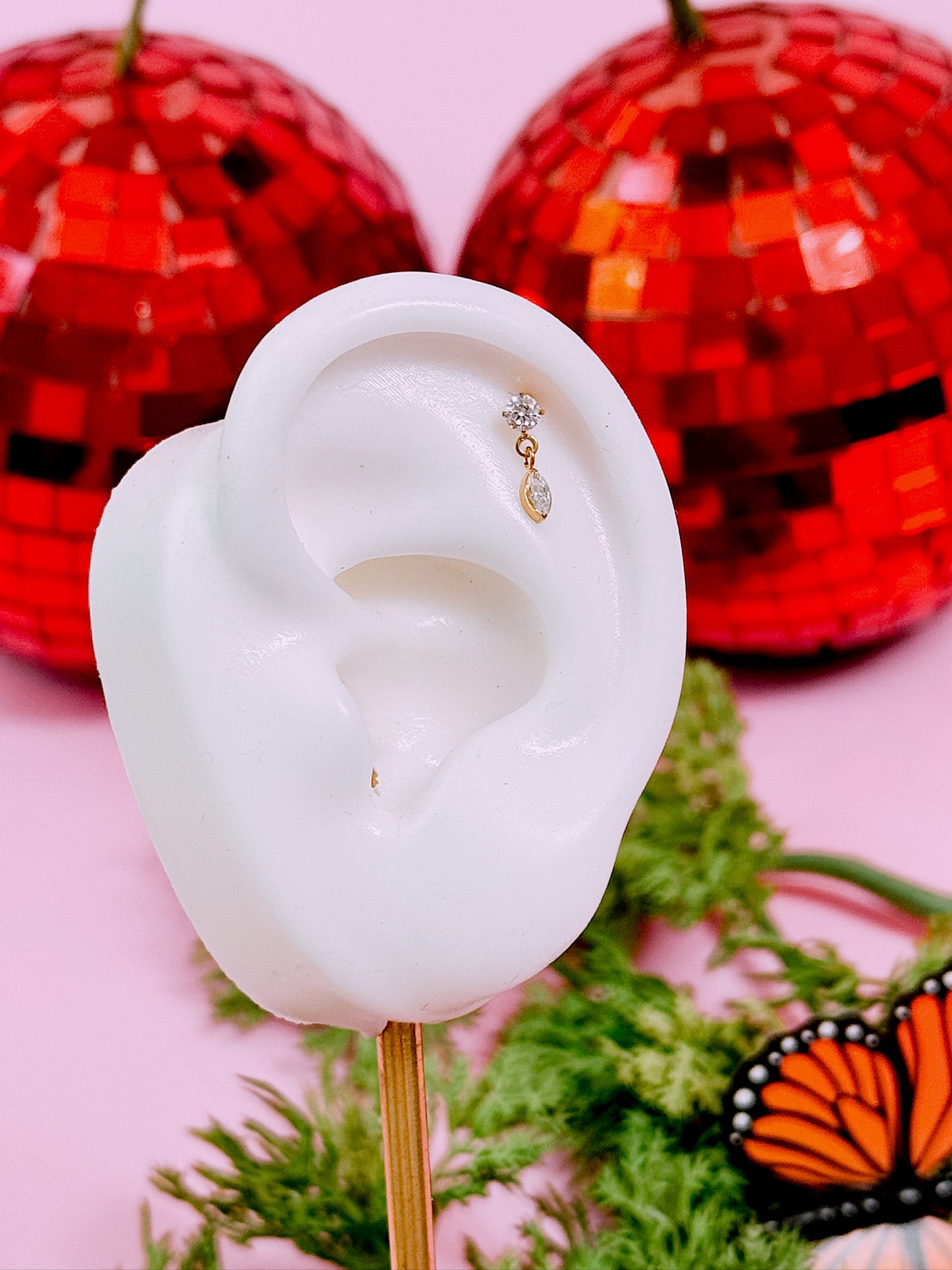 Dew Drop Flat-Back Stud (Single or Pair!)