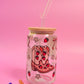 Strawberry Coquette Cowgirl Glass Cup