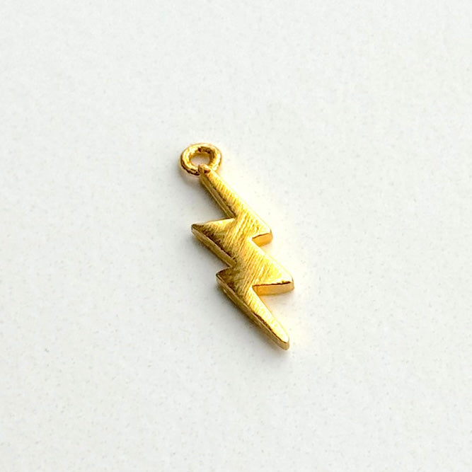 Lightning Bolt Charm (Gold + Silver)