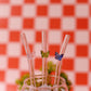 Butterfly Charm Glass Straws