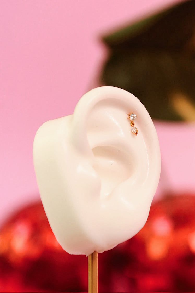 Dew Drop Flat-Back Stud (Single or Pair!)