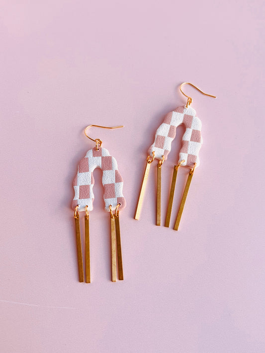 Amour Checkered Dangles