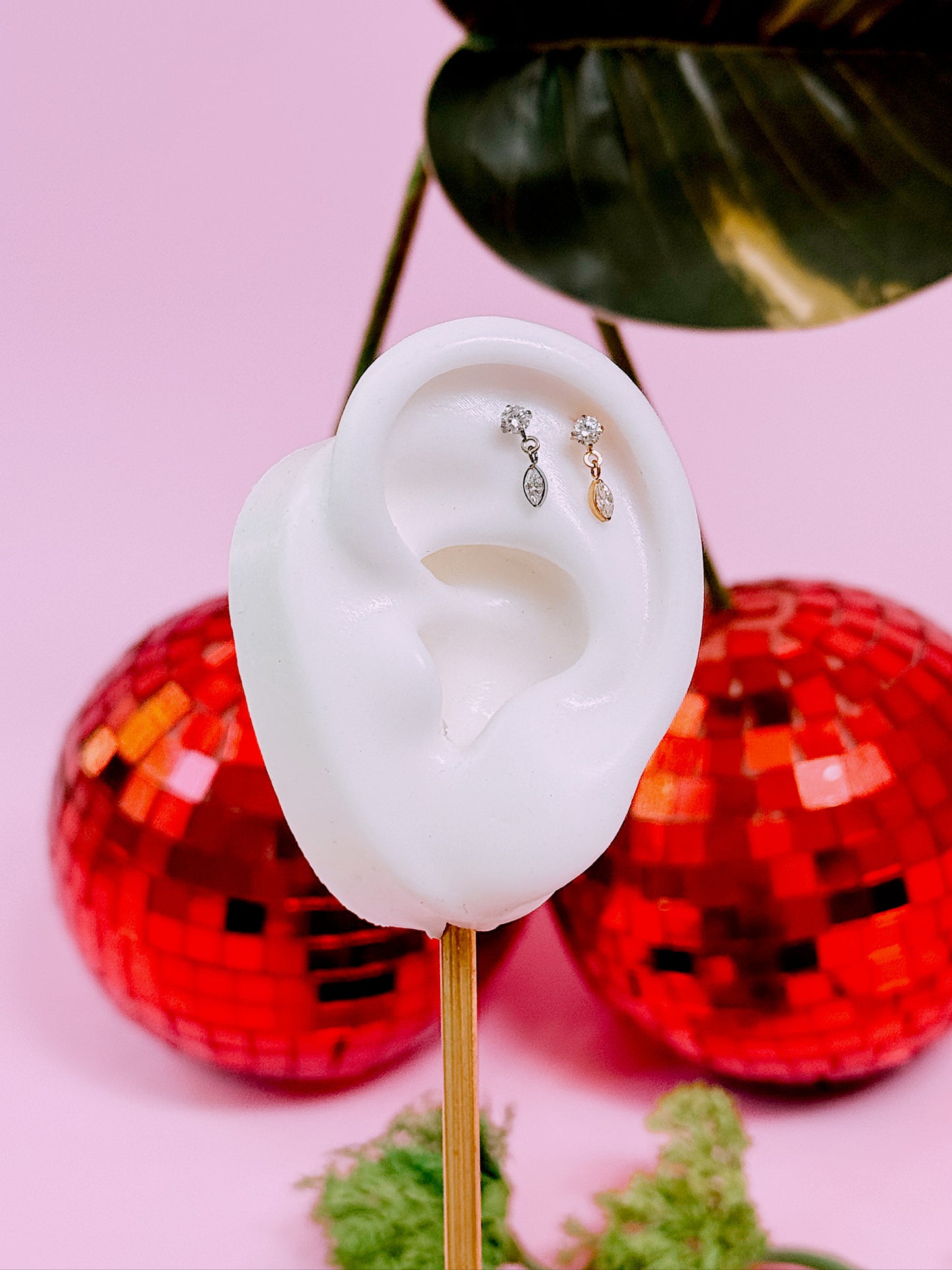 Dew Drop Flat-Back Stud (Single or Pair!)