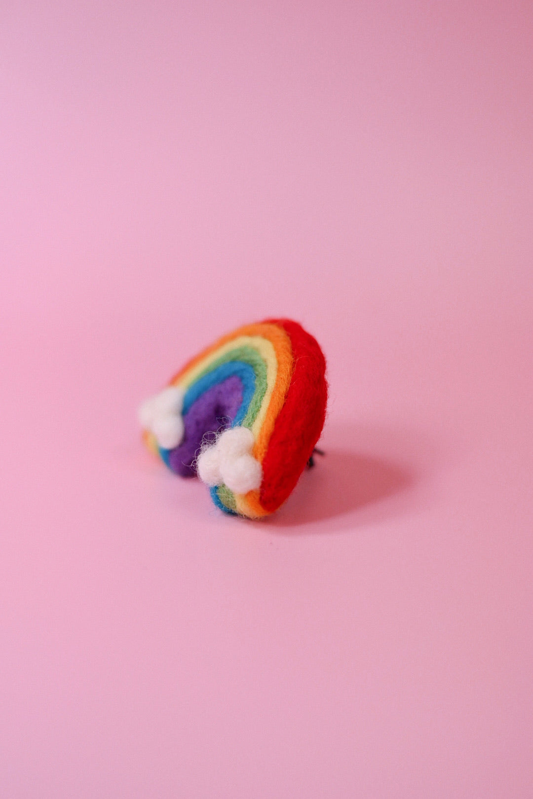 Rainbow Felt Car Vent Clip