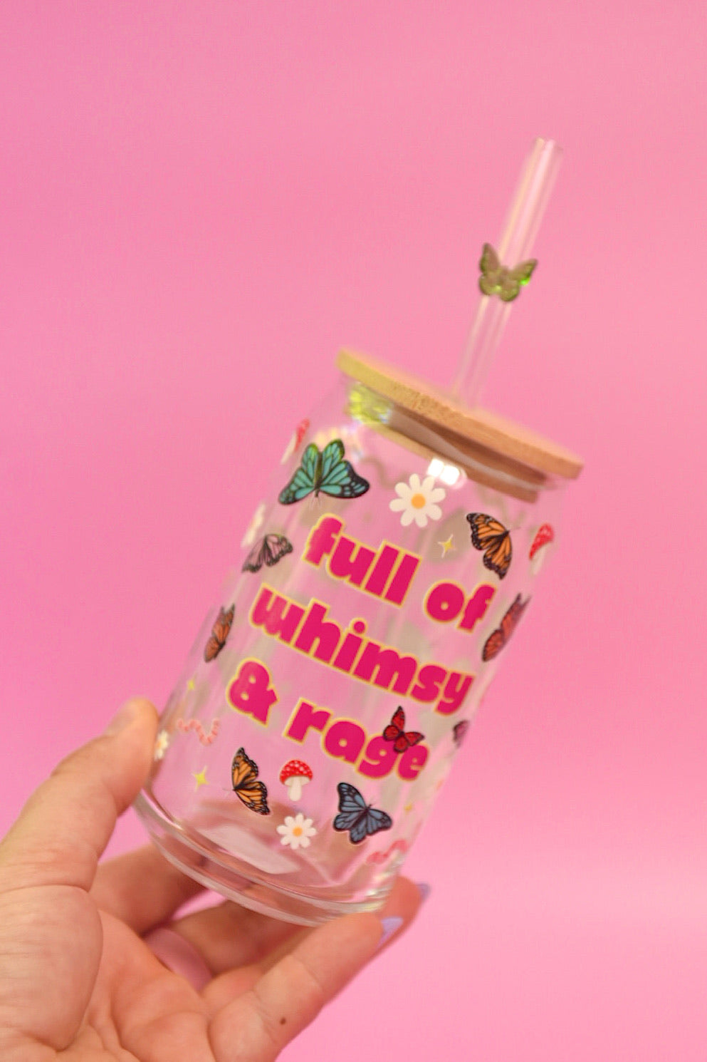 Whimsy & Rage Glass Cup
