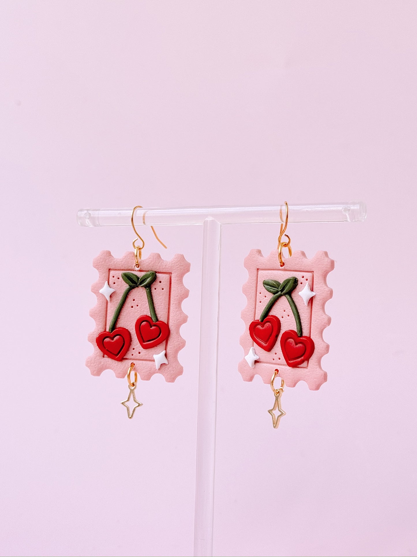 Cherry Stamp Dangles