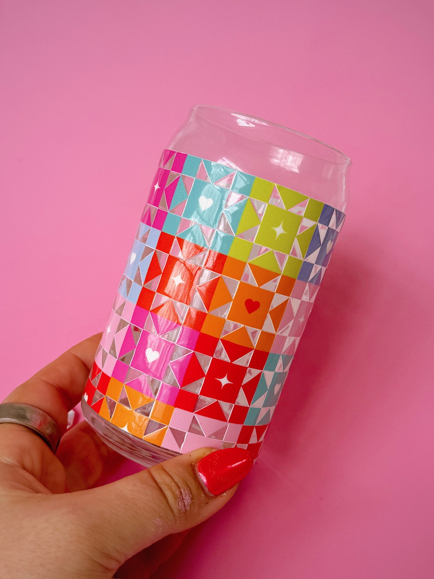 Quilted Glass Cup