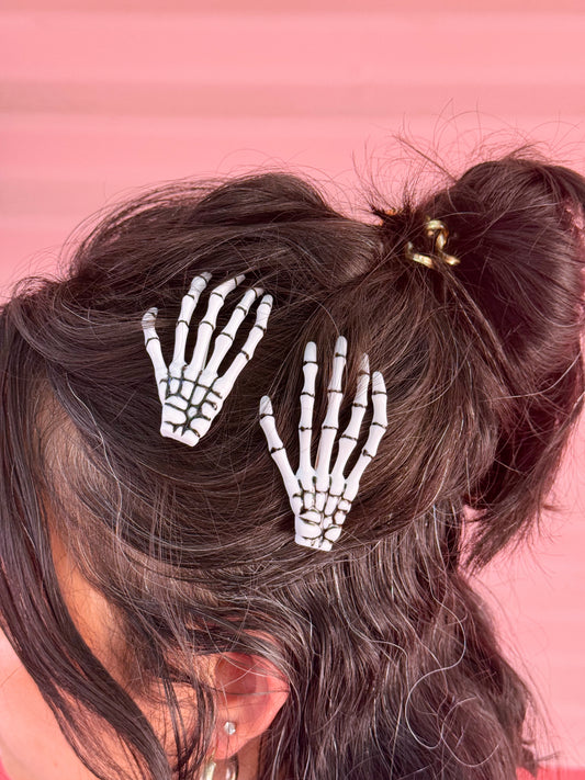 Funny Bones Hair Barettes (2-Pack)