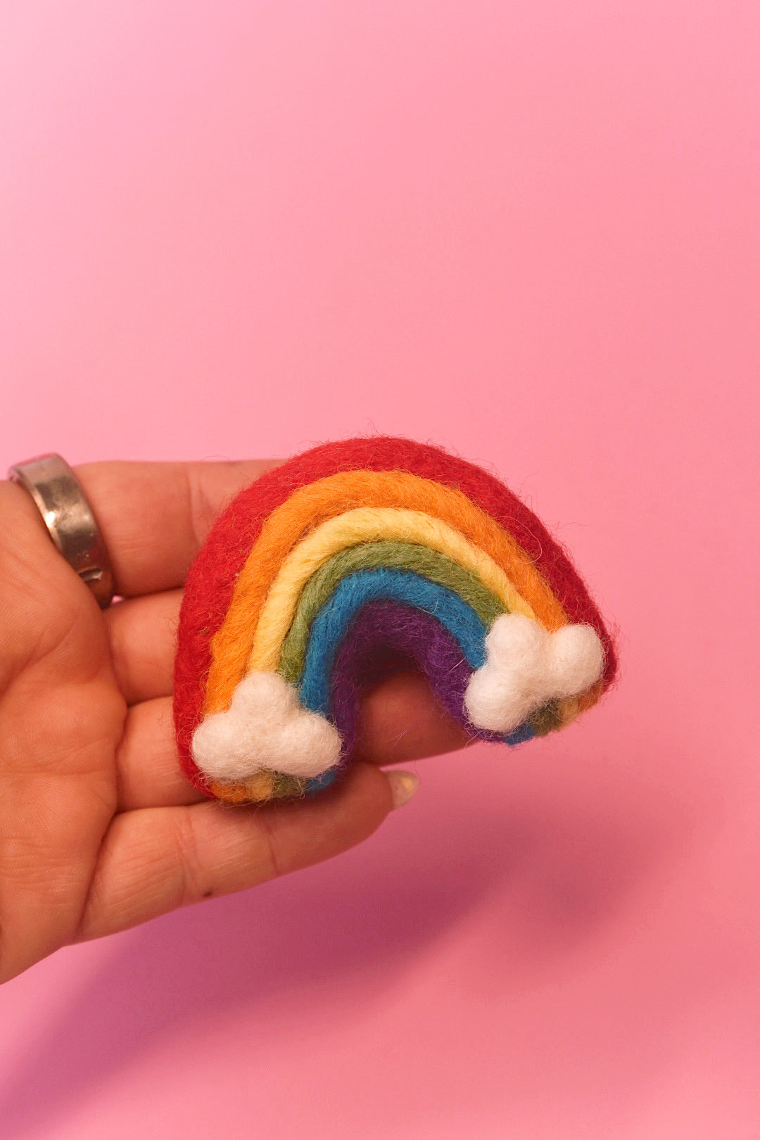 Rainbow Felt Car Vent Clip