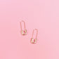 Sterling Silver Safety Pin Earrings (Gold + Silver)