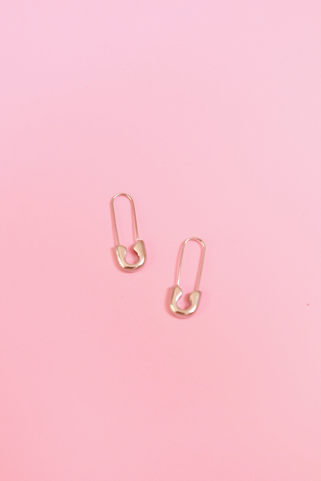Sterling Silver Safety Pin Earrings (Gold + Silver)